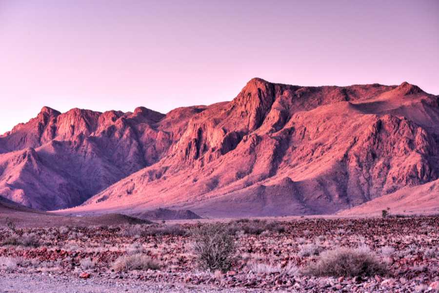 NamibRand mountain at sunset