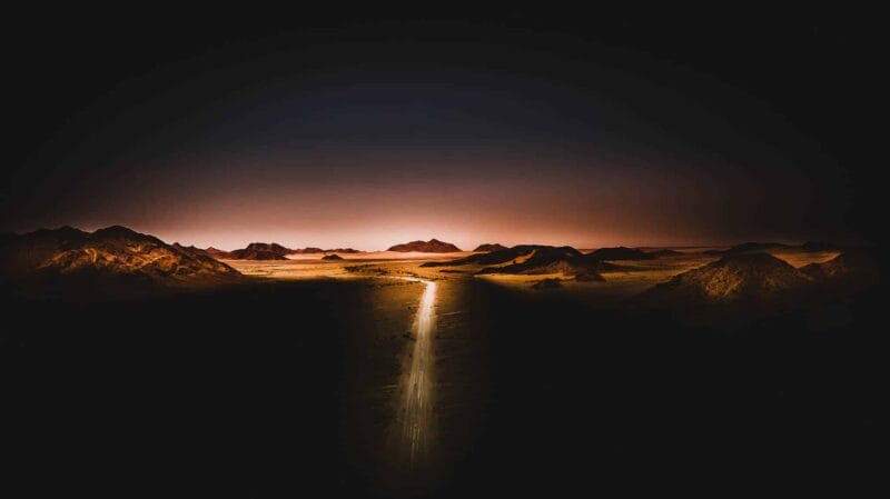 Namibia sky at dusk