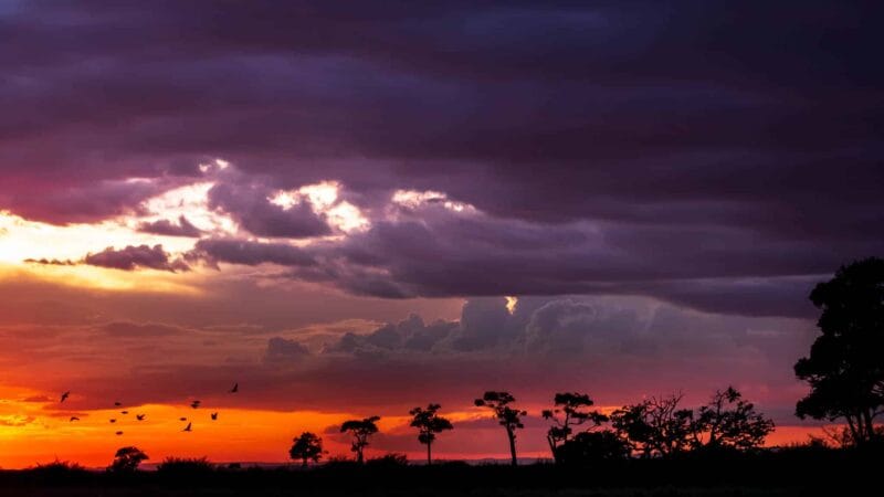 heavy rain clouds before thunder storm