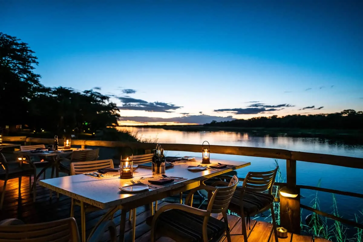 Hakusember river Lodge sundown