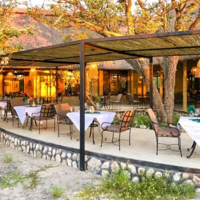 Etosha Oberland lodge dining area
