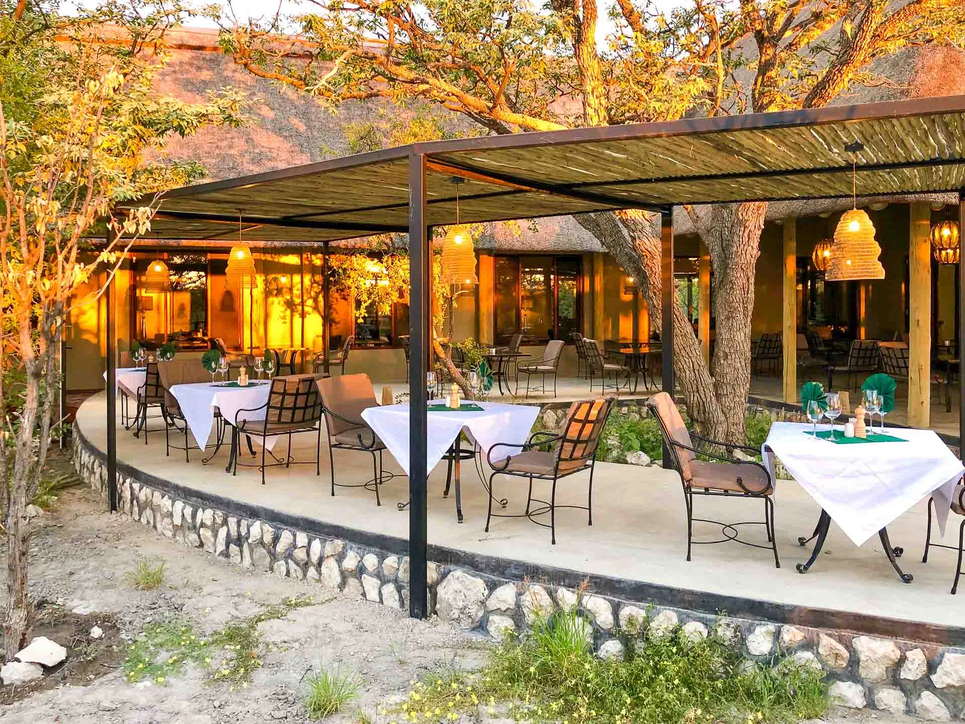 Etosha Oberland lodge dining area