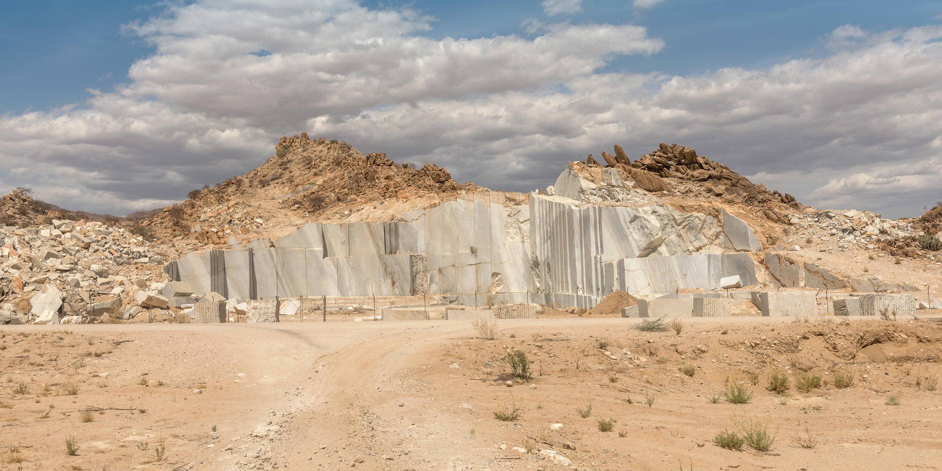 The Erongo mountains in Namibia between seasons
