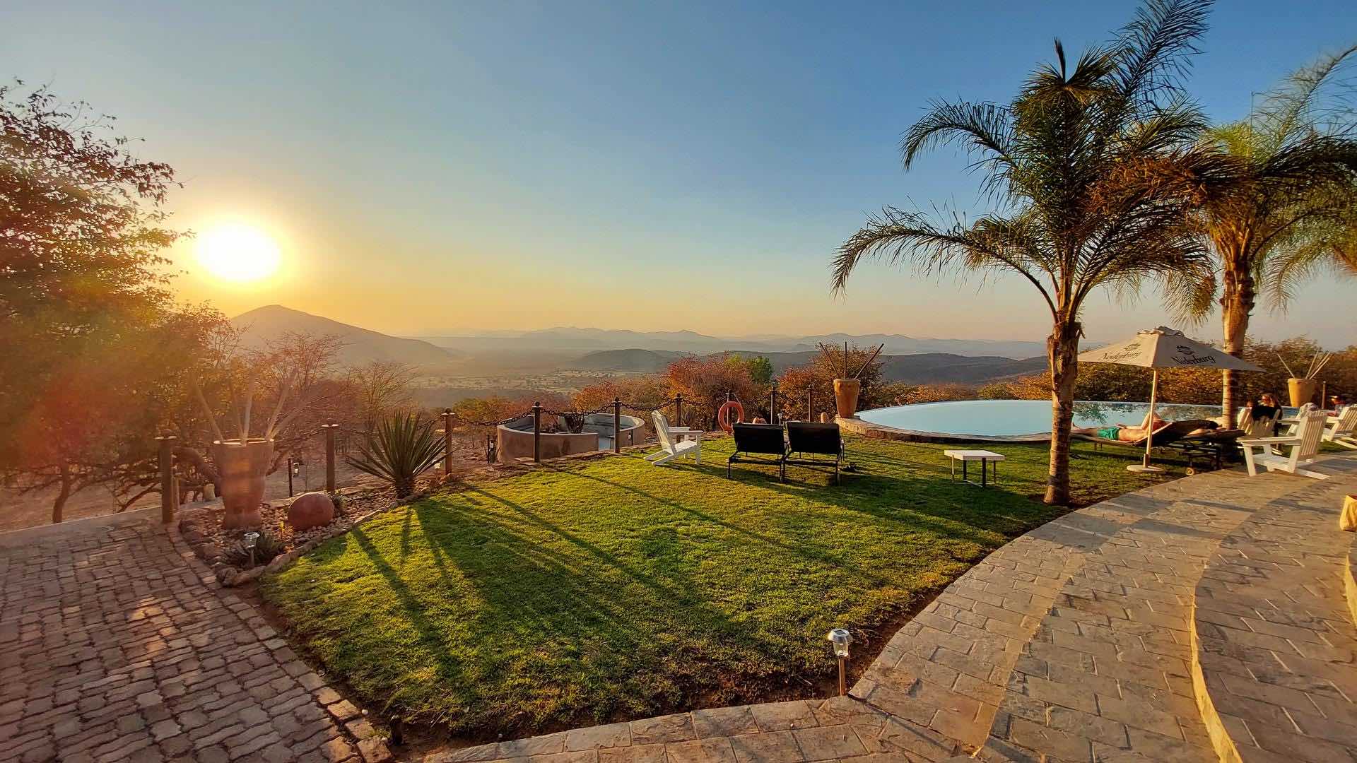 View north over the Kaokoveld hills from Opuwo Country Lodge, Namibia