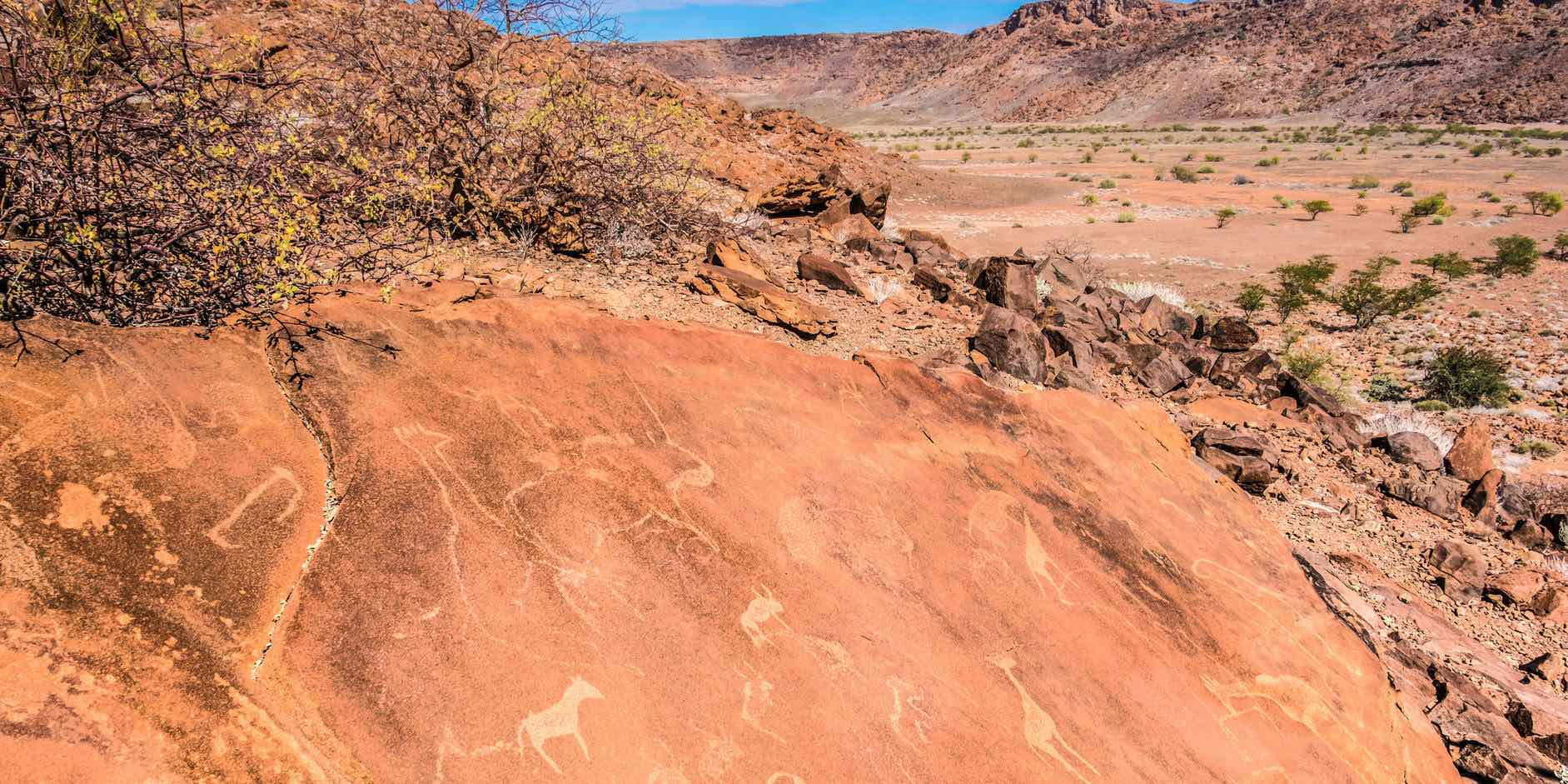 Rock engravings on sandstone at Twyfelfontein