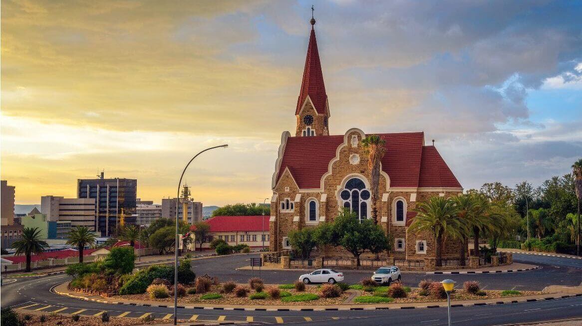 View across Windhoek, capital of Namibia
