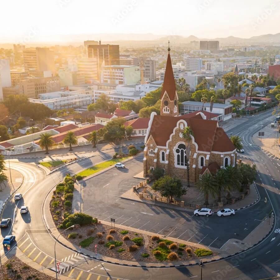 Windhoek, Namibia, where the country’s main hospitals are located