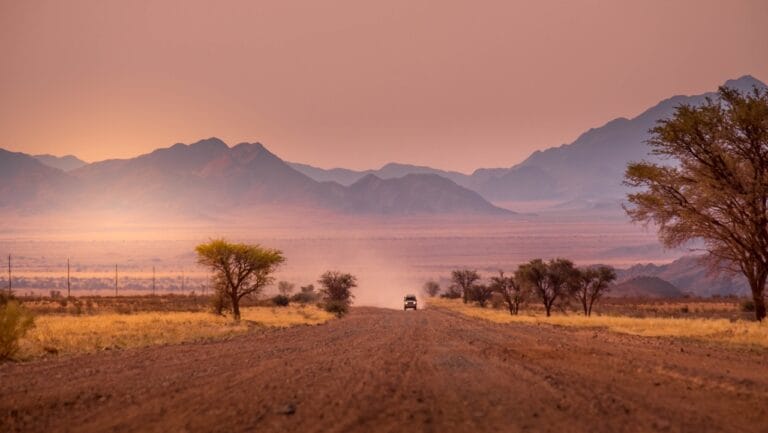 Dusty Namibia back-road